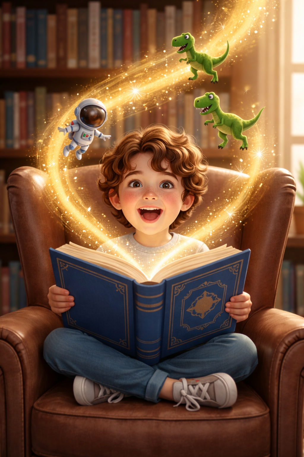 A personalized storybook featuring a child as the main character